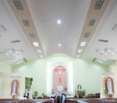 Thi công trần nhôm nhà thờ tại Cà Mau 