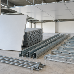 Cách tính vật tư trần nhôm 600x600: Tấm, xương và hao hụt