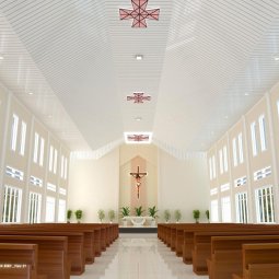 Thiết kế và thi công trần nhôm nhà thờ tại Cần Thơ