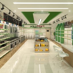 Nơi thi công trần showroom điện máy đẹp – chất lượng