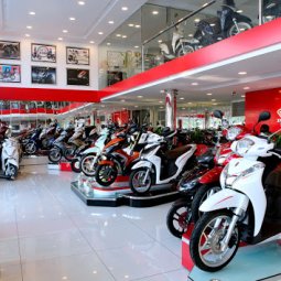 Nơi thiết kế trần nhôm showroom xe máy độc đáo - ấn tượng